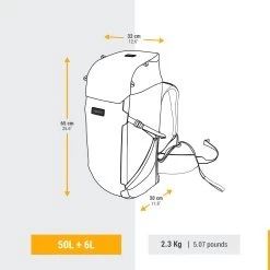 WOMEN’S TRAVEL TREKKING BACKPACK TRAVEL 900 50+6 L WITH SUITCASE OPENING -Sports Outdoor Store k00098c9abe81ff0b556ccc914d17294b