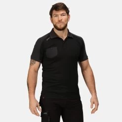 Regatta Mens Offensive Wicking Polo Shirt (Black) -Sports Outdoor Store k04e33897c9cdaf3702980240d50cf44f