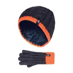 Boys Kids Cable Knit Warm Fleece Lined Thermal Winter Hat And Gloves Set -Sports Outdoor Store k0aa23dd02d16b719f8784bd955ec6fef