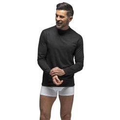 Mens Fleece Lined Long Sleeve Thermal Top | Lightweight