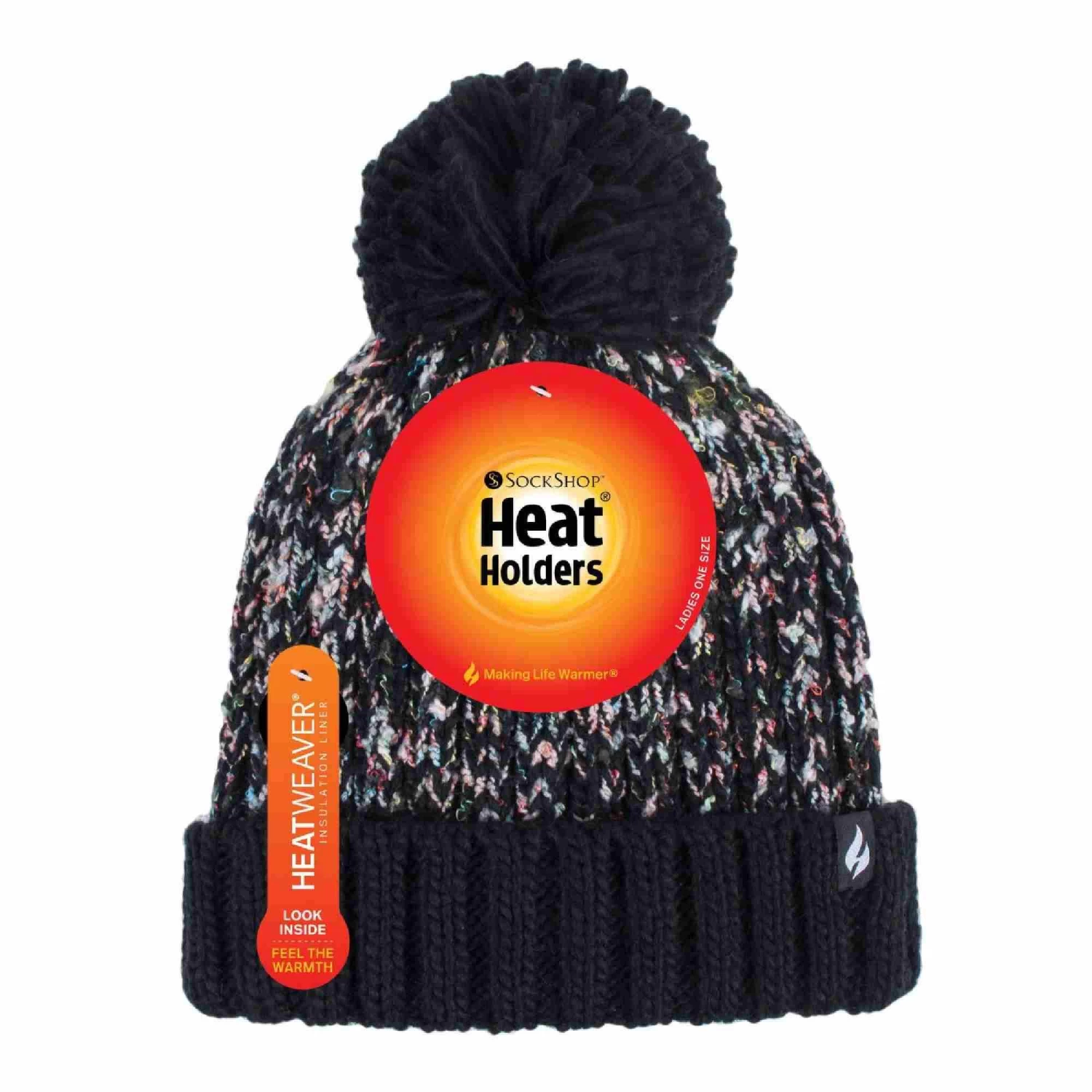 Ladies Thermal Winter Bobble Hat With Extra Large Pom Pom 4 Ladies Thermal Winter Bobble Hat With Extra Large Pom Pom - Image 2