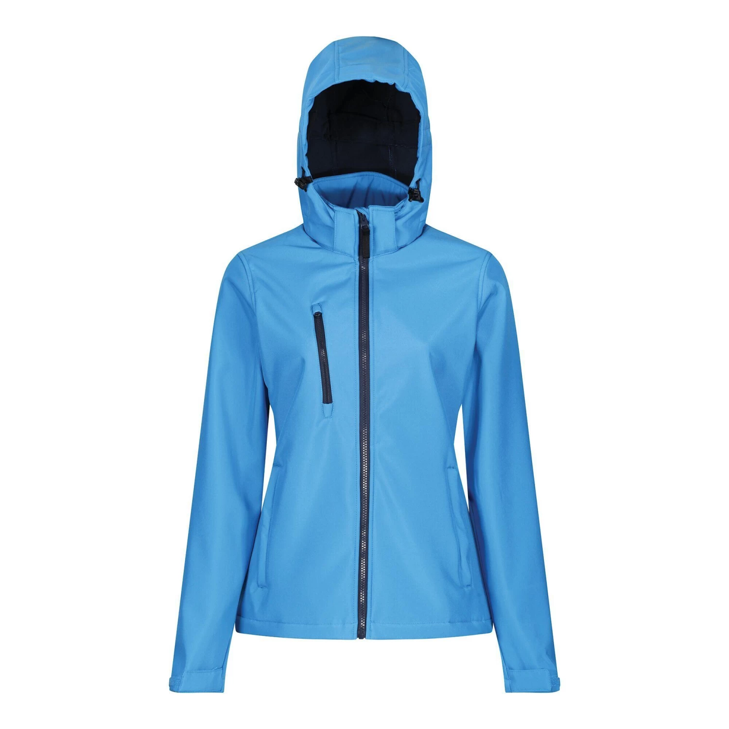 Regatta Womens/Ladies Venturer 3 Layer Membrane Soft Shell Jacket (French Blue/Navy) 3 Regatta Womens/Ladies Venturer 3 Layer Membrane Soft Shell Jacket (French Blue/Navy)