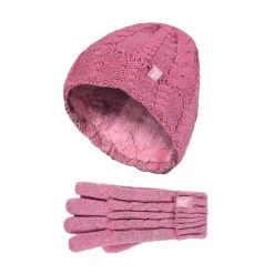 Kids Girls Cable Knitted Warm Fleece Lined Winter Hat And Gloves Set With Bobble 14 Kids Girls Cable Knitted Warm Fleece Lined Winter Hat And Gloves Set With Bobble -Sports Outdoor Store k2a4e0c8f4713b21c60f29f4693dc8848