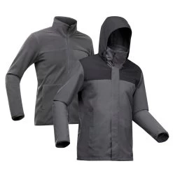 Men's 3-in-1 Waterproof Travel Trekking Jacket Travel 100 0°C
