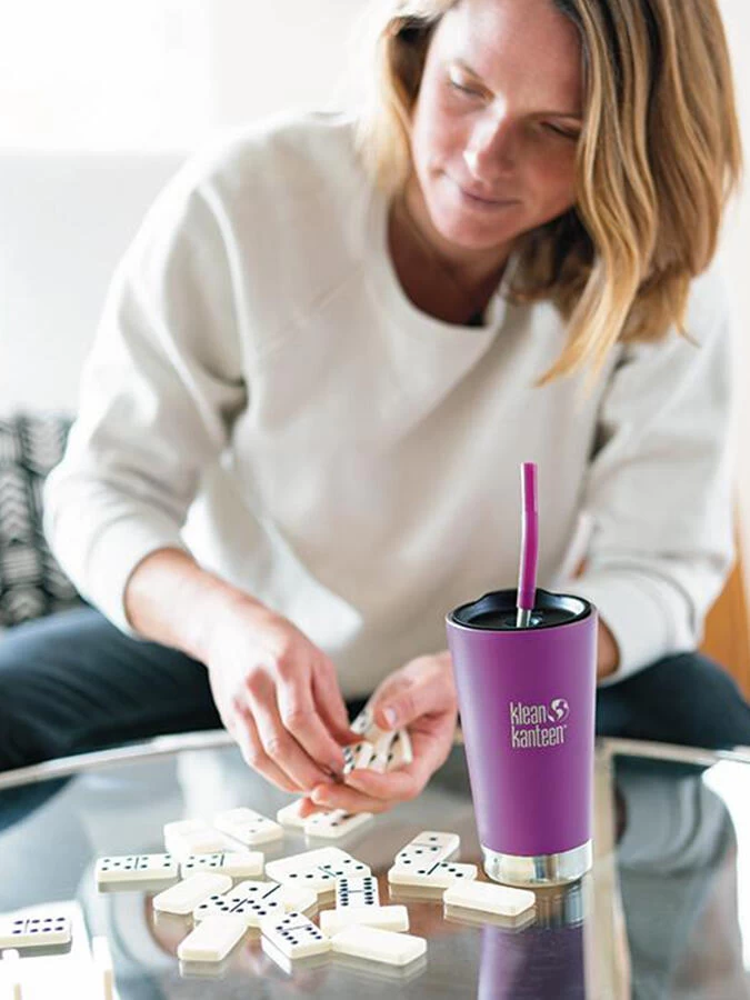 Klean Kanteen Insulated Tumbler With Straw Lid 16oz (473ml) - Juicy Pear 4 Klean Kanteen Insulated Tumbler With Straw Lid 16oz (473ml) - Juicy Pear - Image 2