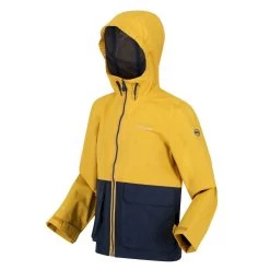 Regatta Childrens/Kids Hywell Waterproof Jacket (Yellow Gold/Navy) -Sports Outdoor Store k4cab44ddd09afda26e08ca940696cc38