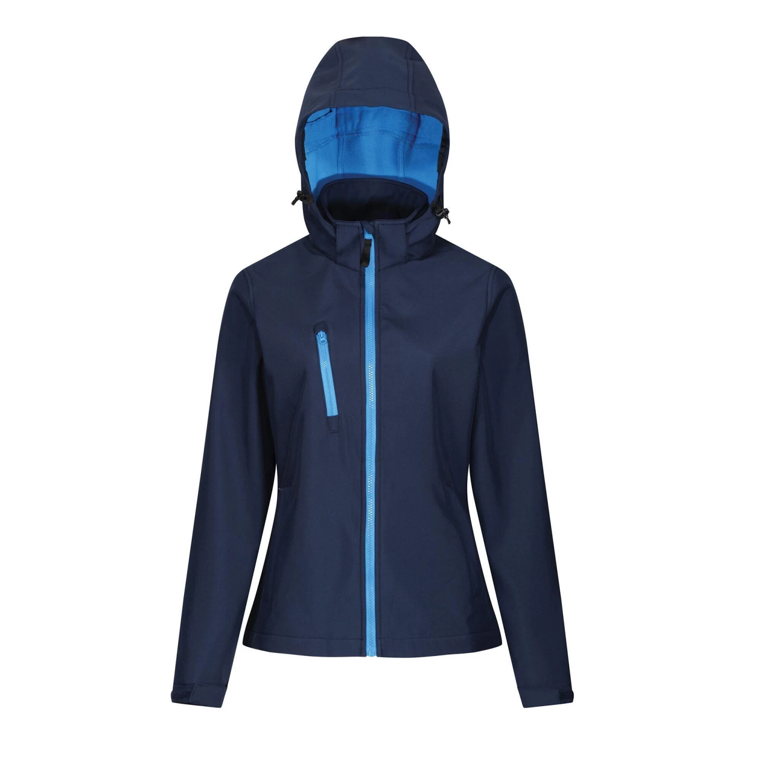 Regatta Womens/Ladies Venturer 3 Layer Membrane Soft Shell Jacket (French Blue/Navy) 16 Regatta Womens/Ladies Venturer 3 Layer Membrane Soft Shell Jacket (French Blue/Navy) - Image 14
