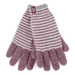 Ladies Striped Fleece Lined Knitted Warm Winter Thermal Gloves -Sports Outdoor Store k73fa86bba83fef259439aa841648e25e