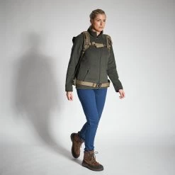 WOMEN'S RECYCLED FLEECE 500 GREEN -Sports Outdoor Store k77c106724803958adf03ff3d674580da