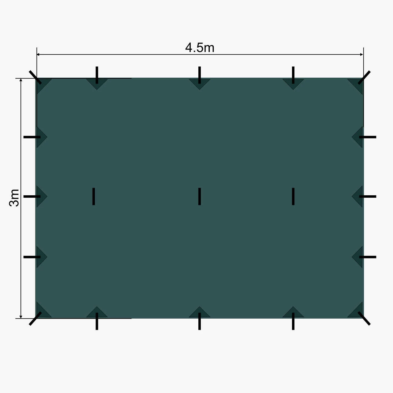 Lomo 4.5m X 3m Bushcraft Tarp 8 Lomo 4.5m X 3m Bushcraft Tarp - Image 6
