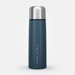 Quechua Stainless Steel Insulated Hiking Bottle 1 L Blue -Sports Outdoor Store kaacc1d78eb48b40e1eb7de8d05fa6d15