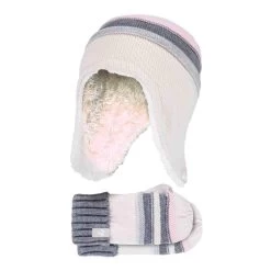 Girls Winter Warm Pom Pom Bobble Beanie Hat And Mittens Set -Sports Outdoor Store kd7ce5bbbc7321b38bb8e0a695e03238f