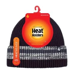 Mens Turnover Cuff Winter Knitted Striped Thermal Beanie -Sports Outdoor Store ke694a329e3a260d0edef487673b5b994