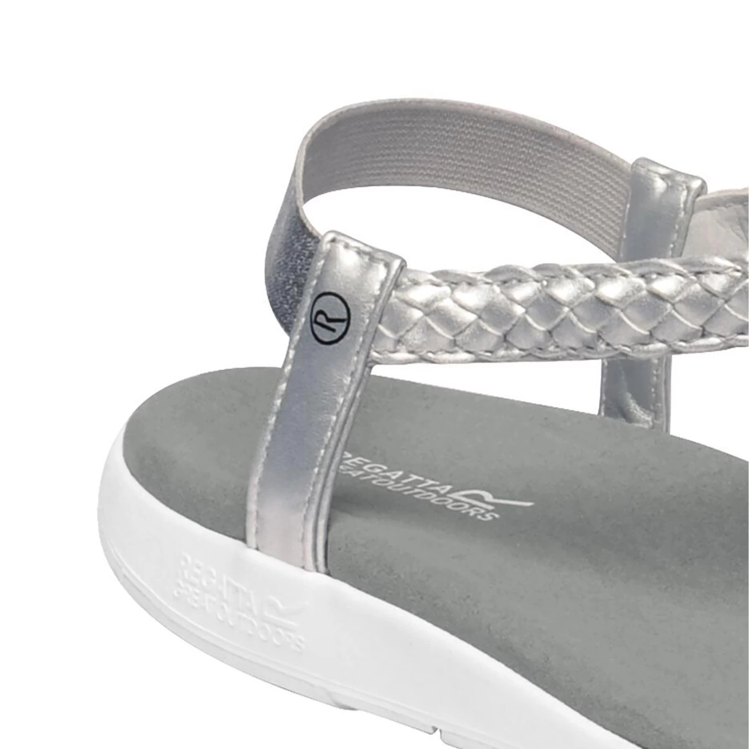 Regatta Womens/Ladies Santa Luna Braided Sandals (Silver/White) 4 Regatta Womens/Ladies Santa Luna Braided Sandals (Silver/White) - Image 2