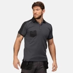 Regatta Mens Offensive Wicking Polo Shirt (Black) -Sports Outdoor Store kf630cf3cd78571c1b9b98a62578bf046