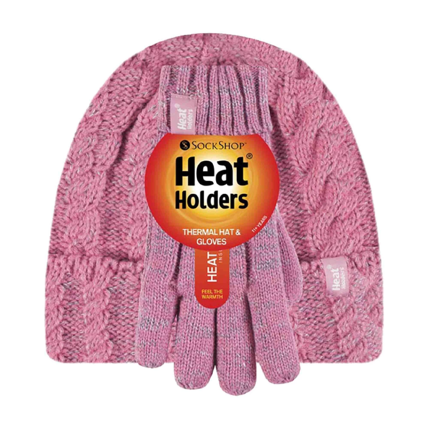 Kids Girls Cable Knitted Warm Fleece Lined Winter Hat And Gloves Set With Bobble 8 Kids Girls Cable Knitted Warm Fleece Lined Winter Hat And Gloves Set With Bobble - Image 6